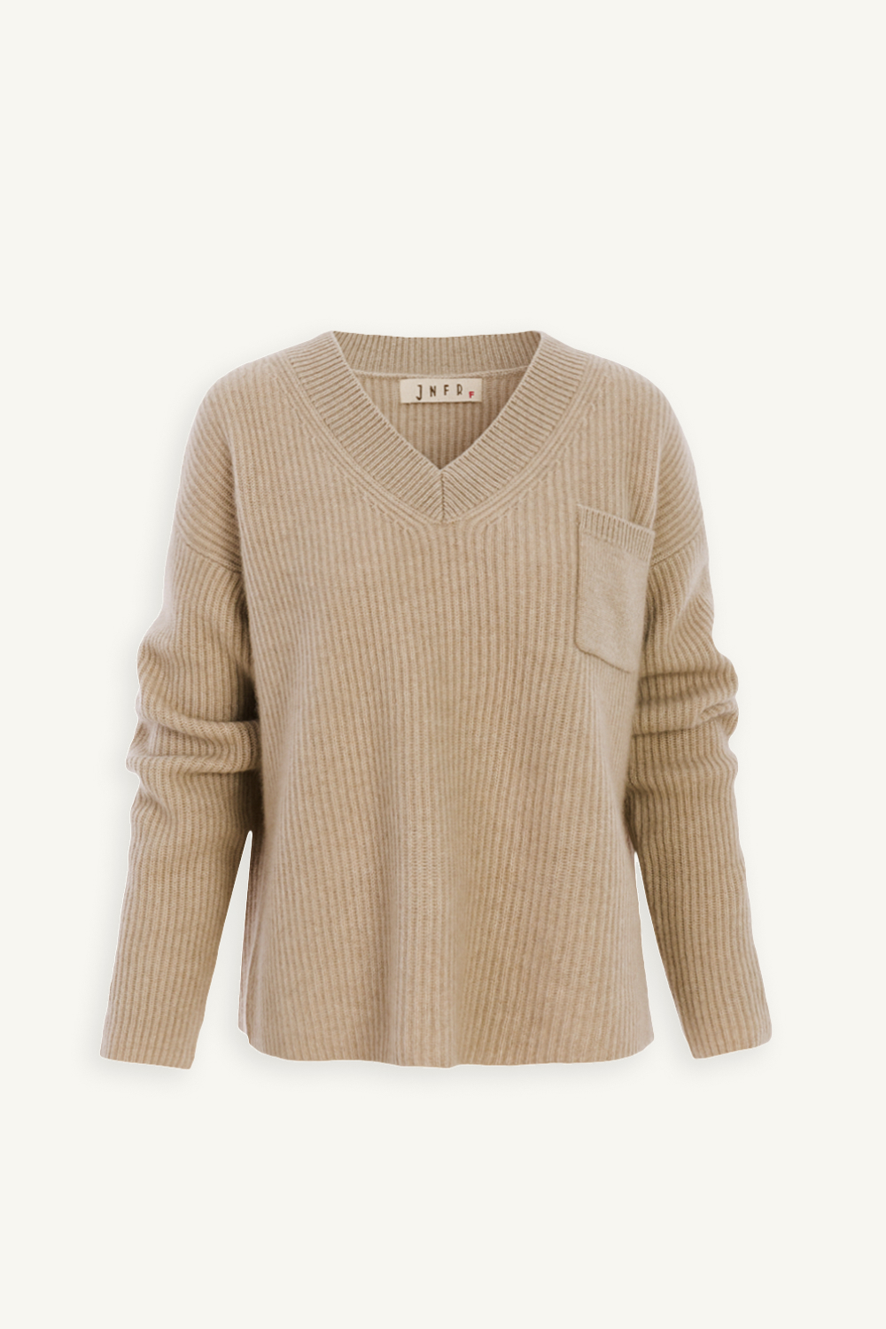 front 100% cashmere V領羊絨上衣